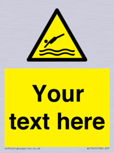 Custom Warning diving area